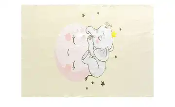 KJUT Kinderteppich 140x200 cm Beige, Hellgrau, Rosa
