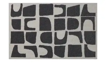 como Webteppich Anthrazit, Weiß geometrisch 140x200 cm