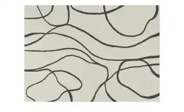 como Webteppich Anthrazit, Weiß Linien 140x200 cm