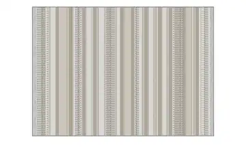 Webteppich Beige, Weiß, Taupe Gestreift