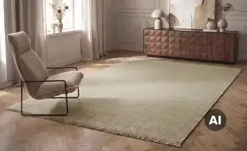 Wollteppich 190x290 cm Dunkelbeige