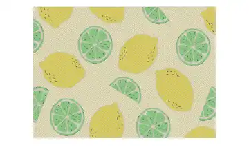 In- und Outdoor Webteppich Zitronen 133x200 cm Gelb, Grün