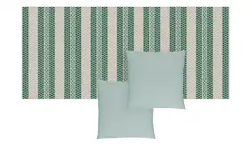 Outdoor-Teppich Grün, Beige Gestreift