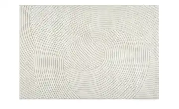 Webteppich Creme abstrakte Linien 160x230 cm