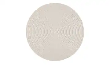 In- und Outdoorteppich Ø 160 cm Creme, Greige
