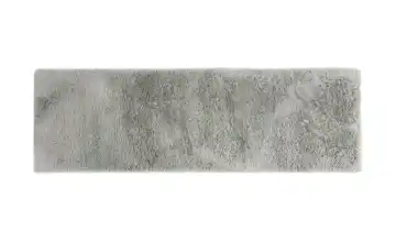 como Hochflorteppich 80x250 cm Silbergrau