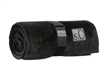 S.Oliver Kuscheldecke Kuschelsoft Schwarz 150x200 cm