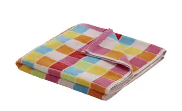 como Duschtuch Karo Orange, Pink, Gelb 70x140 cm
