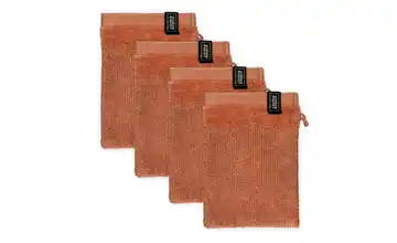 SCHÖNER WOHNEN Kollektion Waschhandschuh 4er-Set Rostrot