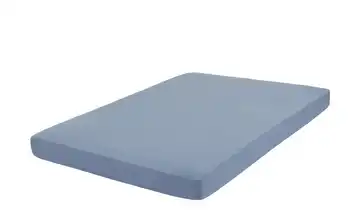 Bio-Mako-Jersey Spannbettuch Blau 140x200 cm