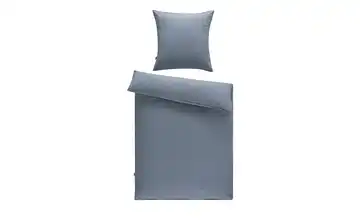 Como Green Baumwoll-Bettwäsche Stone Washed Denimblau 135x200 cm, 80x80 cm