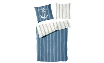Bettwäsche-Set 200 cm 135 cm Blau