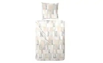 Bettwäsche-Set 200 cm 135 cm Beige