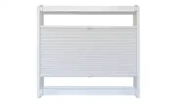 como Plissee Uni 130 cm 60 cm Weiß