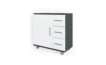 Waschbeckenunterschrank Anthrazit, Weiß