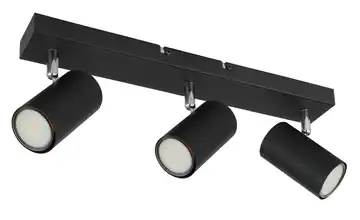 Globo Lighting Deckenstrahler 6 cm 12 cm 41 cm 3-flammig Schwarz, matt, verchromt