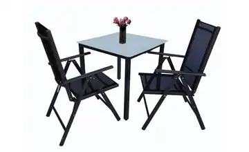 Gartenmöbel 3er-Set Mattglas Anthrazit, matt