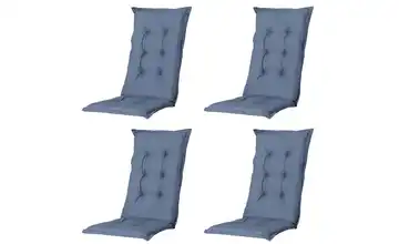 Auflage hoch 4er-Set Blau 6 cm