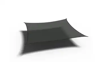 Siena Garden Sonnensegel Quadrat Schwarz Bezug aus 285g/m² Polyethylen (HDPE), 500x500x500x500 cm 500 cm 500 cm 500 cm