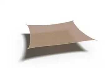 Siena Garden Sonnensegel Quadrat Natur Bezug aus 285g/m² Polyethylen (HDPE), 500x500x500x500 cm 500 cm 500 cm 500 cm