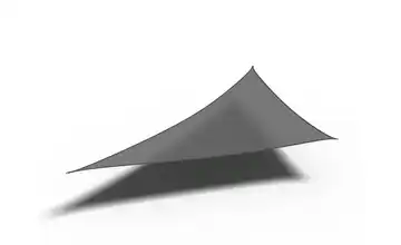 Siena Garden Sonnensegel 3-Eck Coolfit 400 cm 400 cm Grau Bezug aus 285g/m² Polyethylen (HDPE), 400x400x570 cm 570 cm