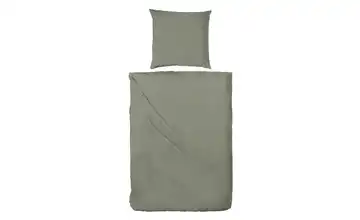 Flanell Bettwäsche-Set Olive 220 cm 155x220 cm 155 cm