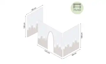 Hoppekids Vorhang Mittelhochbett 70x160