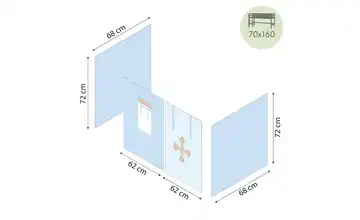 Hoppekids Vorhang für Spielbett 70x160  