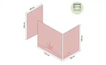 Hoppekids Vorhang Mittelhochbett 70x160