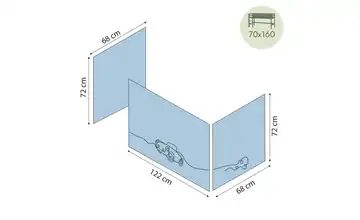 Hoppekids Vorhang für Spielbett 70x160
