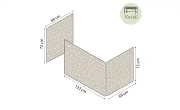 Hoppekids Vorhang für Spielbett 70x160