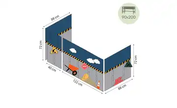 Hoppekids Vorhang für Spielbett 90x200