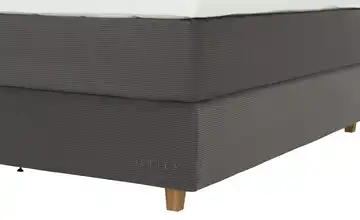 Jette Home Boxspringbett Jette Flex 63,5 cm 180 cm H3 & H5 Anthrazit Kaltschaumkern