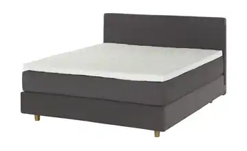 Jette Home Boxspringbett Jette Flex 63,5 cm 200 cm H2 & H3 Anthrazit Kaltschaumkern