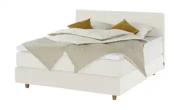 Jette Home Boxspringbett Jette Flex Creme 160 cm H2 & H3 Kaltschaumkern 63,5 cm