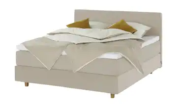 Jette Home Boxspringbett Jette Flex Beige 160 cm H2 & H5 Kaltschaumkern 63,5 cm