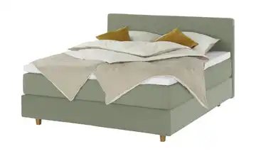 Jette Home Boxspringbett Jette Flex Grün 180 cm H2 & H4 Kaltschaumkern 63,5 cm