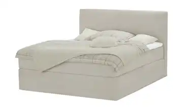 Boxi Boxspringbett Boxi Classic Natur 160 cm Cordstoff H5 Viscoschaumkern