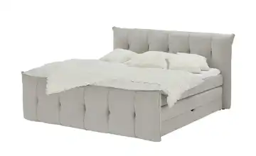 Twist Boxspringbett mit Bettkasten Sofia Grau 180 cm