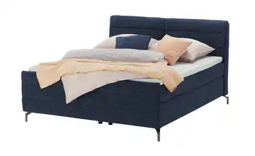 pop Boxspringbett Basic 180 cm H2 Blau