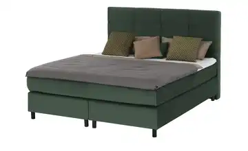Boxspringbett H1 180 cm Kaltschaumkern Ohne Bettkasten Waldgrün
