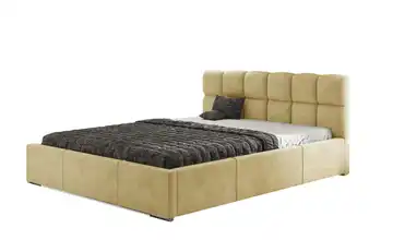 Polsterbett mit Stauraum 160x200 cm Beige