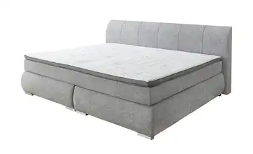 Familien-Boxspringbett Hellgrau