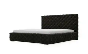 Polsterbett mit Stauraum Schwarz 200 cm