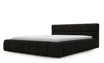 Polsterbett mit Stauraum Schwarz 160 cm