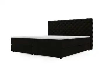 Boxbett mit Stauraum Schwarz 160 cm
