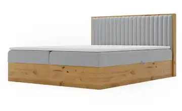 Boxbett mit Stauraum Grau 140 cm