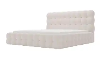 Polsterbett mit Stauraum Beige 180 cm