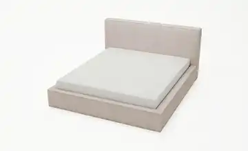 Polsterbett mit Stauraum Beige 120 cm