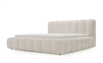 Polsterbett mit Stauraum Beige 120 cm